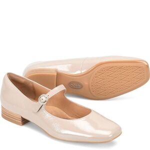 Sofft Women's Patent Mary Jane Flats in Blush
